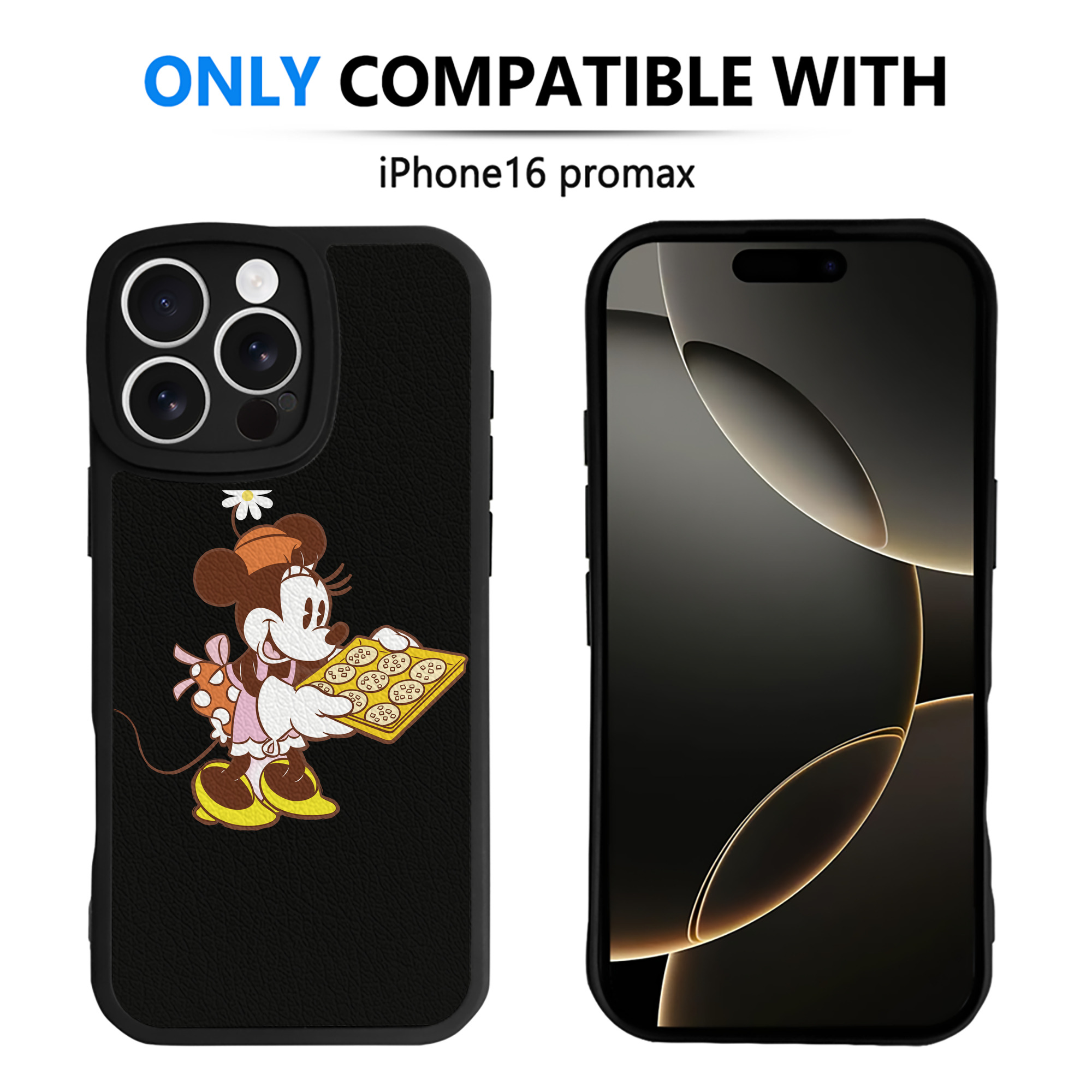 （画像用） ミッキーマウス Mickey Mouse 【iPhone 16シリーズ対応】シリコンスマホケース（レザー調） 材質：シリコン